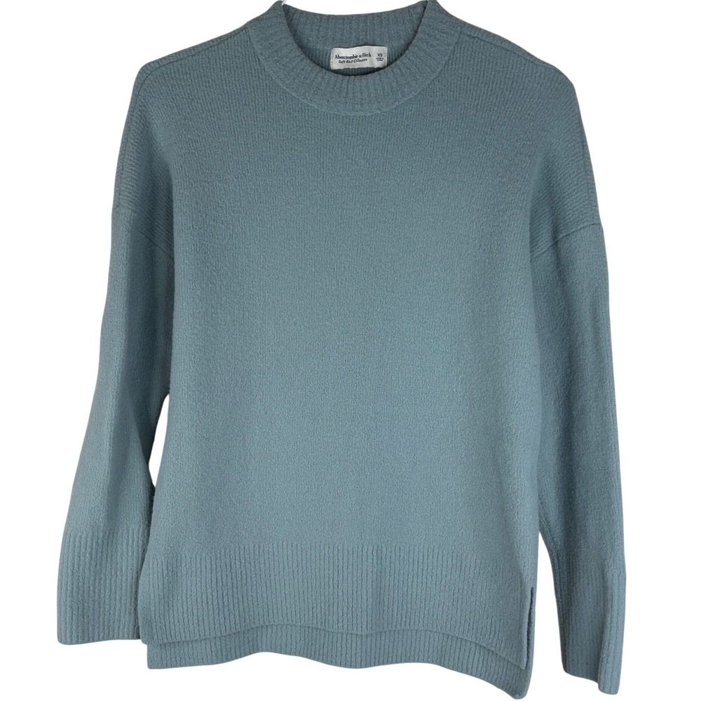 Abercrombie & Fitch Sweater Women XS Blue Soft A&F Collection Crew Neck Knit Top